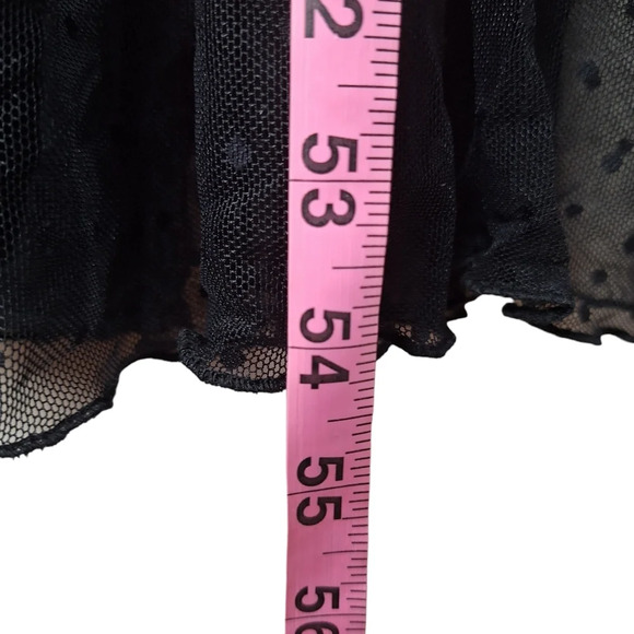 NEW Show Me Your Mumu Black XS Sheer Sleeveless Swiss Dot Maxi Dress Ruffles - Picture 12 of 15